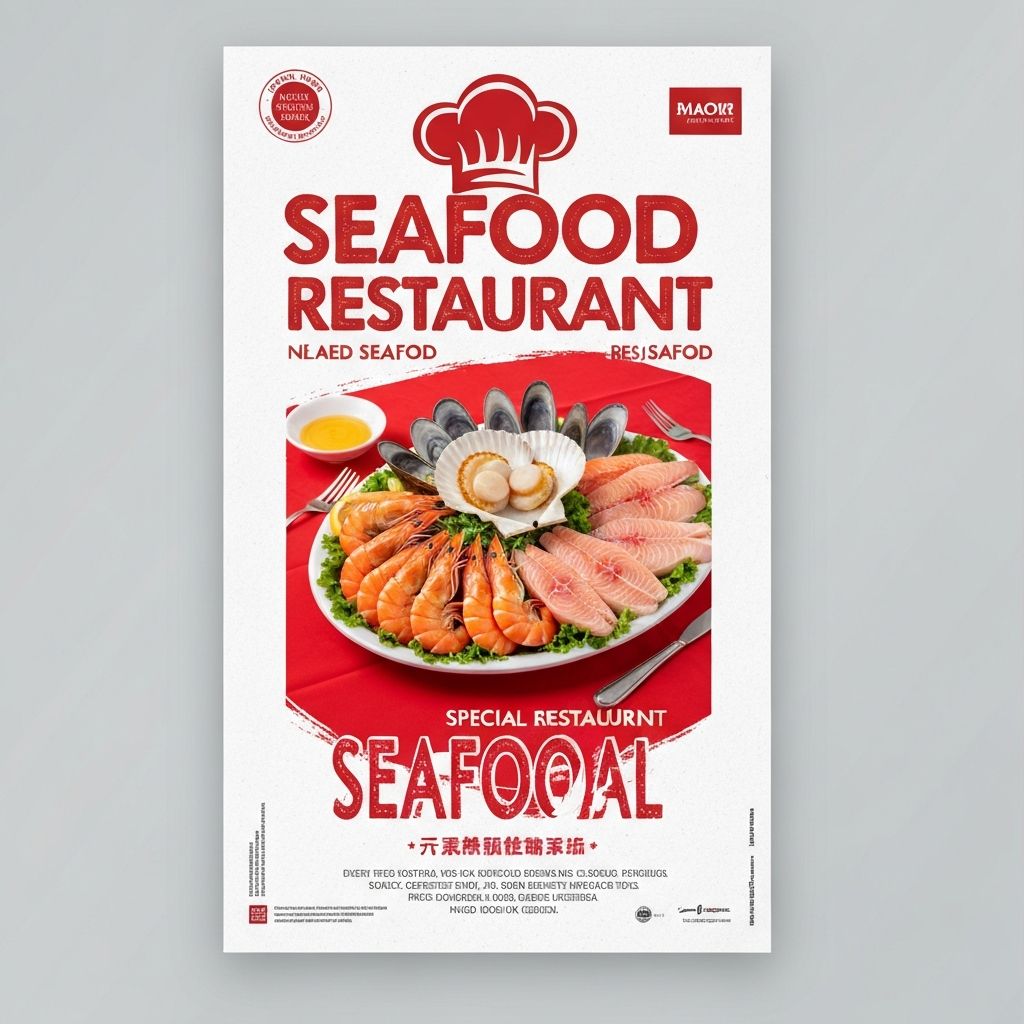 海鲜餐厅海报